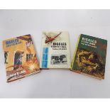 W E JOHNS, 3 TITLES: BIGGLES LOOKS BACK, 1965 1st edition; BIGGLES SCORES A BULL, 1966 2nd