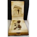 19th century photograph album, containing approx 45+ assorted albumen topographical and