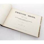 FRED T JANE (ED): FIGHTING SHIPS, London, 1914, 17th year of issue, oblong, original cloth gilt worn