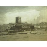 WILLIAM PALMER ROBINS, signed in pencil to margin, two black and white aquatints, Broads Scene and