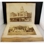 19th century photograph album, containing approx 50+ assorted architectural and topographical