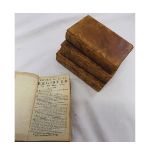 THE COURT AND CITY REGISTER FOR THE YEAR 1764-1765-1771-1777, 4 vols, 12mo, old cf worn, (4)