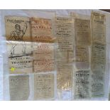 Packet: 15 assorted playbills mainly 1801-33, mixed condition (15)