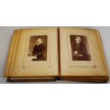 Victorian carte de visite album: mainly portraits, album in distressed condition