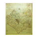 J CARY: A MAP OF LEICESTERSHIRE FROM THE BEST AUTHORITIES, engraved part coloured map circa 1806,
