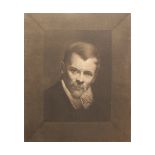 AFTER C TOWNLEY, black and white mezzotint, "Rembrandt", 14" x 11 1/2", trimmed and laid down,