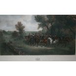 AFTER R B DAVIS, engraved by F Bromley, hand coloured engraving, "The Royal Cortege in Windsor