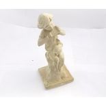 EMMELINE HALSE (1853-1930): PETER PAN, early 20th century plaster figure depicting Peter Pan