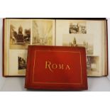 Photograph album, containing approx 25+ assorted albumen and other photographs depicting Strasburg