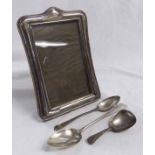 Mixed lot: silver mounted easel backed photograph frame, Birmingham 1919, together with an Old