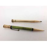 Mixed Lot: two Vintage Rolled Gold Propelling Pencils, one marked Parker 9/16, the other marked