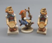 Group of three small Goebel models of children, largest 4 1/2" high (3)