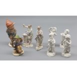 Mixed Lot: two small Goebel figures of children, four small Capodimonte figures of cherubs and two