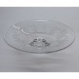 Dartington Crystal Queen's Jubilee pedestal glass bowl 10" wide