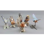 Mixed Lot: Goebel and other model birds to include woodpecker, hawfinch, robin, kingfisher and