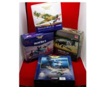 Mixed Lot: four Corgi aeroplanes, to include Avro Lancaster, Mosquito and two others