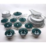 Quantity of Denby Greenwheat table wares, to include gravy boat, bowls, plates, soup dishes etc