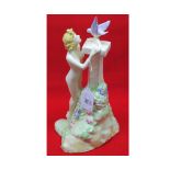 Crown Devon model of a nude female figure by Sundial, by Kathleen Parsons numbered "198" to base,