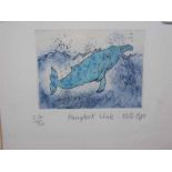 KATE EPPS, SIGNED IN PENCIL TO MARGIN, LIMITED EDITION (27/30) COLOURED ETCHING, "Humpback Whale",