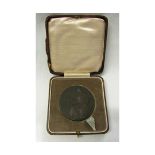 Early 20th century cased Commemorative medallion issued by London Midland & Scottish Railway Company