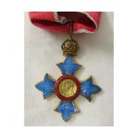 C B E “Commander of the British Empire” neck badge