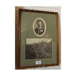 Early 20th century framed head and shoulders portrait of an officer wearing E&W Africa Medal plus