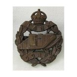 British World War I styleTank Corps officer’s cap badge