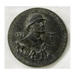 Mid-20th century German Anti-Jewish propaganda medallion/”What our enemies are fighting for”