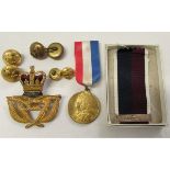 Mixed lot: boxed clasp and ribbon only to LS&GC medal, M Sig T B Browne (Q4016230) RAF together with