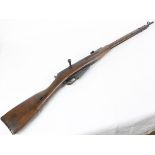 USSR bolt action rifle, Mosin Nagant, M1891/1930, 7.62x54R, 3T1906 length 48 3/4"; together with