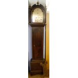 Mid-18th century oak cased 8-day long case clock, Peter Amyot - Norwich, the case with break arch