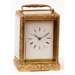 Mid-19th century French one-piece carriage clock, Lucien-Paris, the replacement lever platform