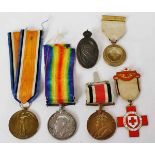 WWI BWM and Victory medal to 1659 Pte E Riches, Norf Yeo together with a Special Constabulary Long