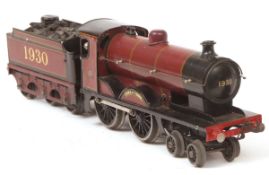 Bassett-Lowke '0' gauge clockwork 4-4-0 'Duke of York', maroon with LMS crest to cab side, with