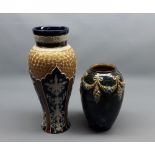 Royal Doulton stoneware baluster vase, impressed number to base, '1690' together with a further
