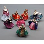 Mixed lot: figurines comprising Royal Doulton 'Ninette', 'Kirsty', 'Sara', 'Fragrance', 'Southern