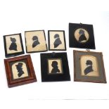 G A GEPP & OTHERS, GROUP OF 7 19TH CENTURY SILHOUETTES, Profiles of ladies and gents, assorted sizes