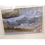 MARTIN HARDIE, SIGNED LOWER LEFT, WATERCOLOUR, River landscape, 6 1/2" x 9 1/2"; together with