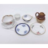 Mixed Lot: Doulton Lambeth miniature stoneware jug; Spode miniature cabinet cup and saucer; plus two