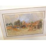 A G, INITIALLED WATERCOLOUR, Inscribed "Evesham", 5" x 9"; together with POWELL MAY, SIGNED LOWER