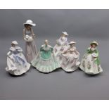 Mixed lot: figurines comprising Royal Worcester, 'Sweet Holly', 'Sweet Rose', 'Sweet Violet', 'Sweet