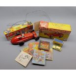 Mixed lot: Mobo remote control racing car, boxed Noddy puppet, various volumes Mickey Mouse