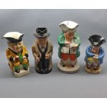 Collection of Toby Jugs: late 19th or early 20th Century Continental Toby Jug modelled as a gent