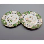 Pair of Masons patent Ironstone plates, 10 ½” diameter