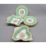 Quantity of Paragon Grecian pattern tablewares comprising six 8 ½” diam plates, two double-handled