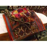 Mixed lot Kilim saddle bags and other items