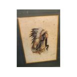 A BARDOT, SIGNED PAIR OF WATERCOLOURS, Red Indians, 9 x 6" (2)
