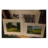 PACKET OF ASSORTED WORKS BY KEN NEWMAN, ALL MOUNTED BUT UNFRAMED, assorted sizes