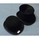 Top hat marked "Woodrow Piccadilly London", and a further bowler hat marked "Herbert Johnson New