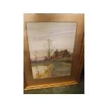 F C HINES, SIGNED PAIR OF WATERCOLOURS, Country Scenes, 14 1/2" x 10" (2)